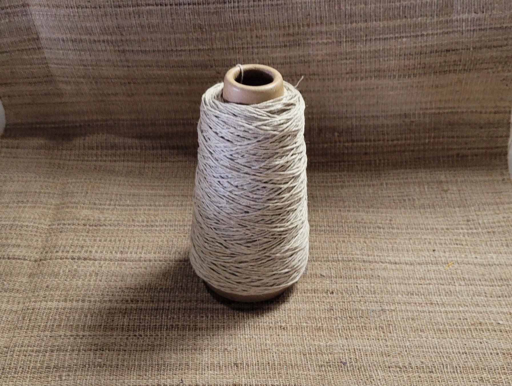 100% Hemp Yarn. 250 Yards. Cone Natural Fine Twine. 6-Ply. Great for Kitting, Crochet, Weaving, Craft, Fiber Arts