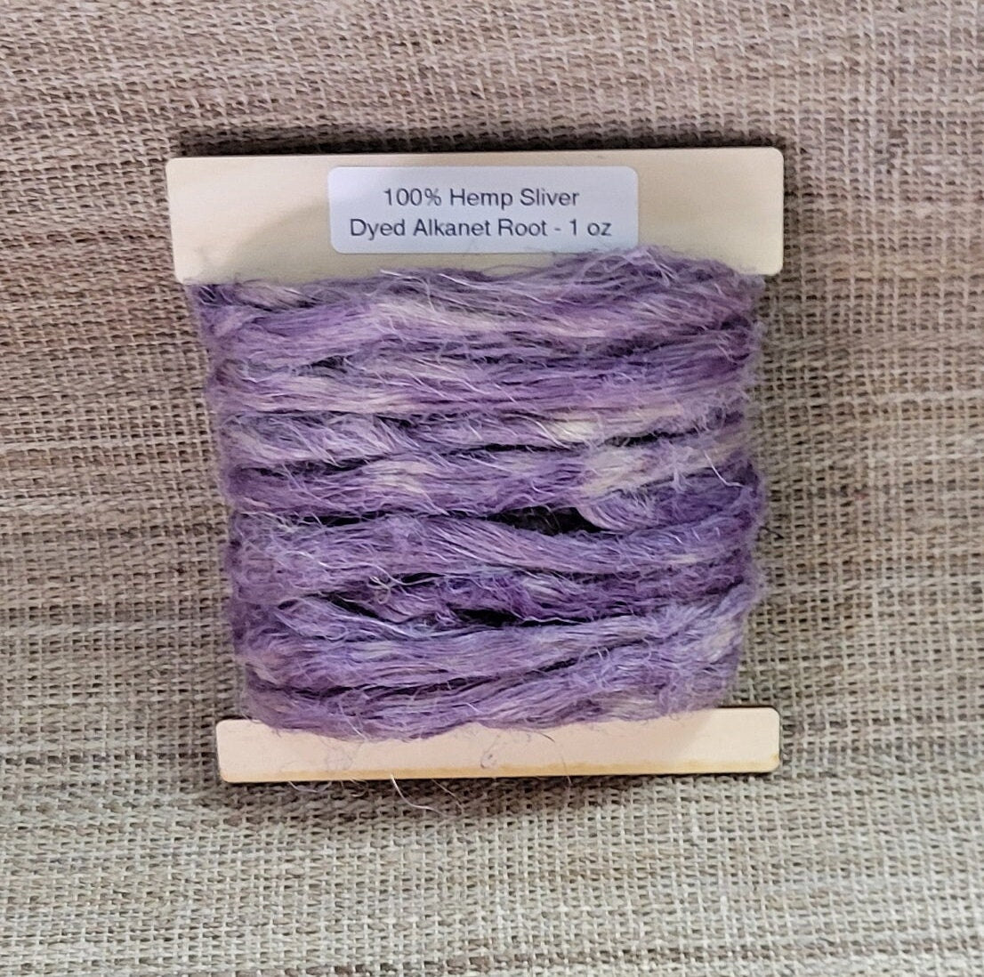 Hemp 1 oz Alkanet Silver Fiber Dyed Purple. Great for Spinning, Knitting, Weaving, Crafts, ect.