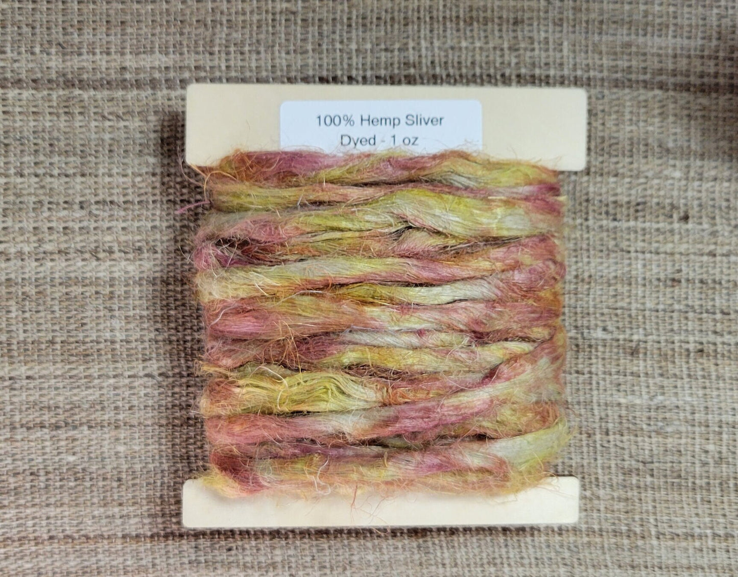 Hemp 1 oz Sliver Fiber Dyed. Great for Spinning, Knitting, Weaving, Crafts, ect.