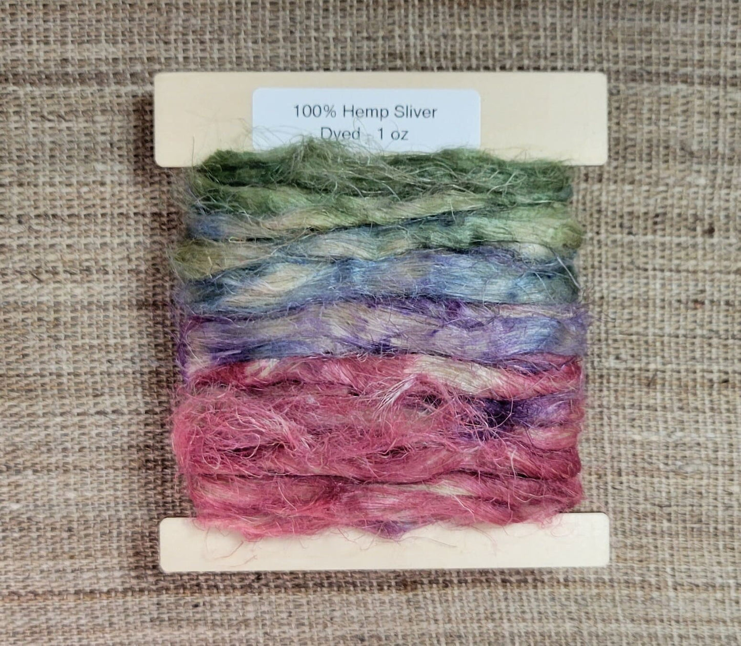 Hemp 1 oz Sliver Fiber Dyed. Great for Spinning, Knitting, Weaving, Crafts, ect.