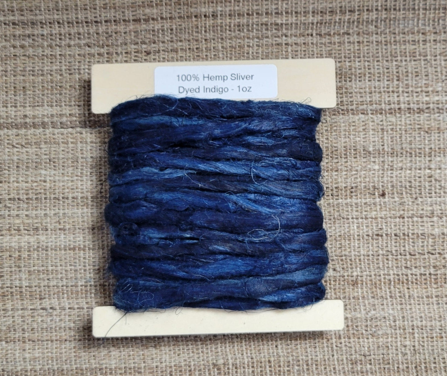 Hemp 1 oz Indigo Silver Fiber Dyed Blue. Great for Spinning, Knitting, Weaving, Crafts, ect.