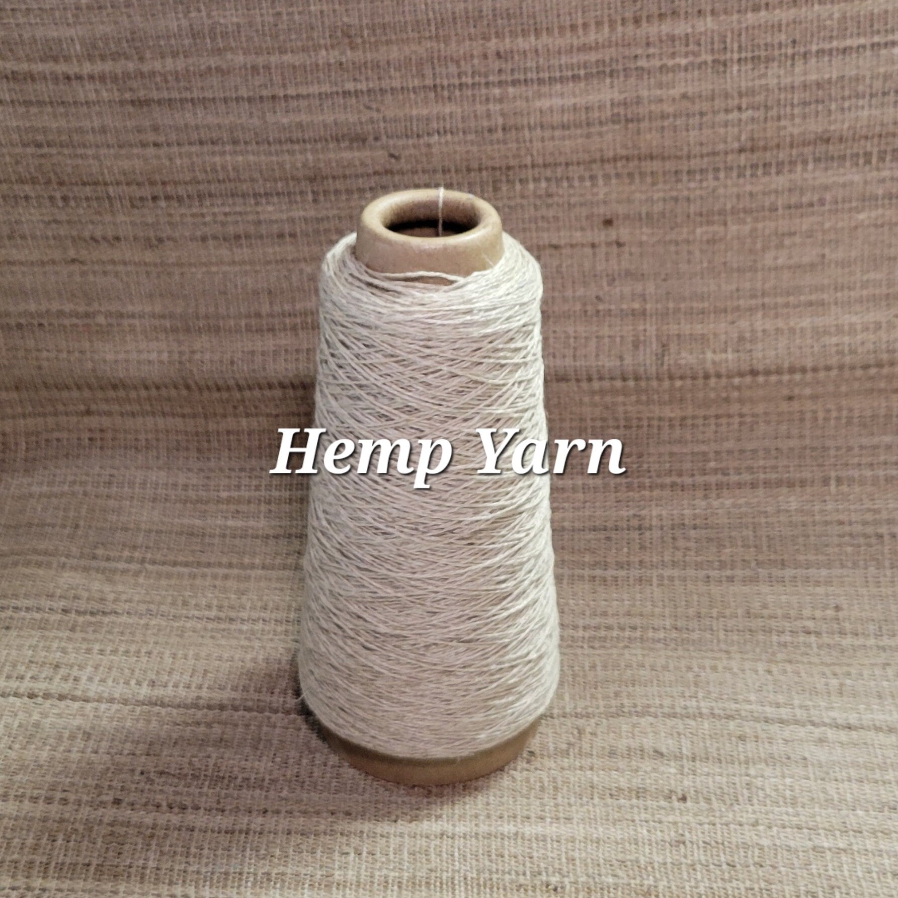 100% Hemp Yarn. 250 Yards. Cone Natural Fine Twine. 2-Ply. Great for Kitting, Crochet, Weaving, Craft, Slow Stitch, Mending.