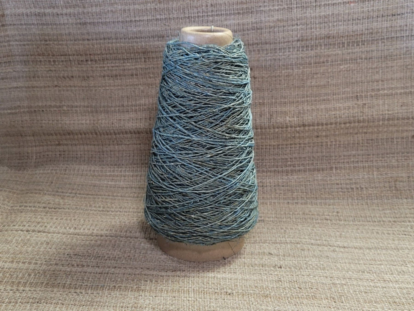 Hemp Yarn, 200 Yards, Light Indigo Dyed. Hand-Spun Skein Natural, Great for Kitting, Basketry, Crochet, Weaving, Slow Stitching & Fiber Arts