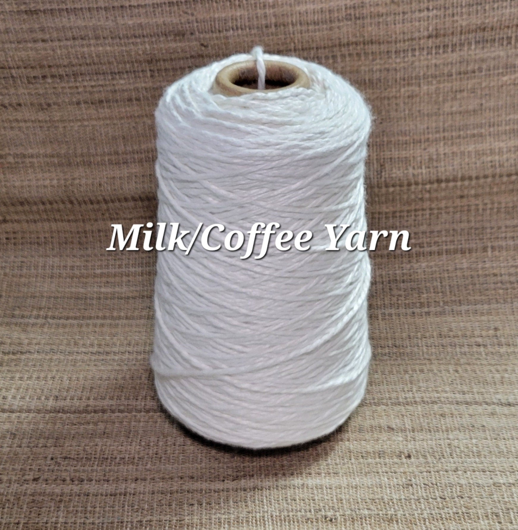 Milk / Coffee Yarn. Bulky. Specialty Fiber. Regenerative Process. Great for Kitting, Crochet, Weaving, Craft, Fiber Arts and Slow Stitching.