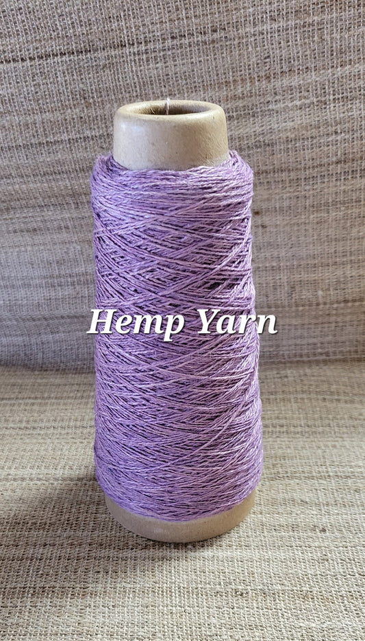 Purple Yarn. Hemp 100% 2-ply Yarn 250 Yards Natural Fine Twine Great for Kitting, Crochet, Craft, Fiber Arts