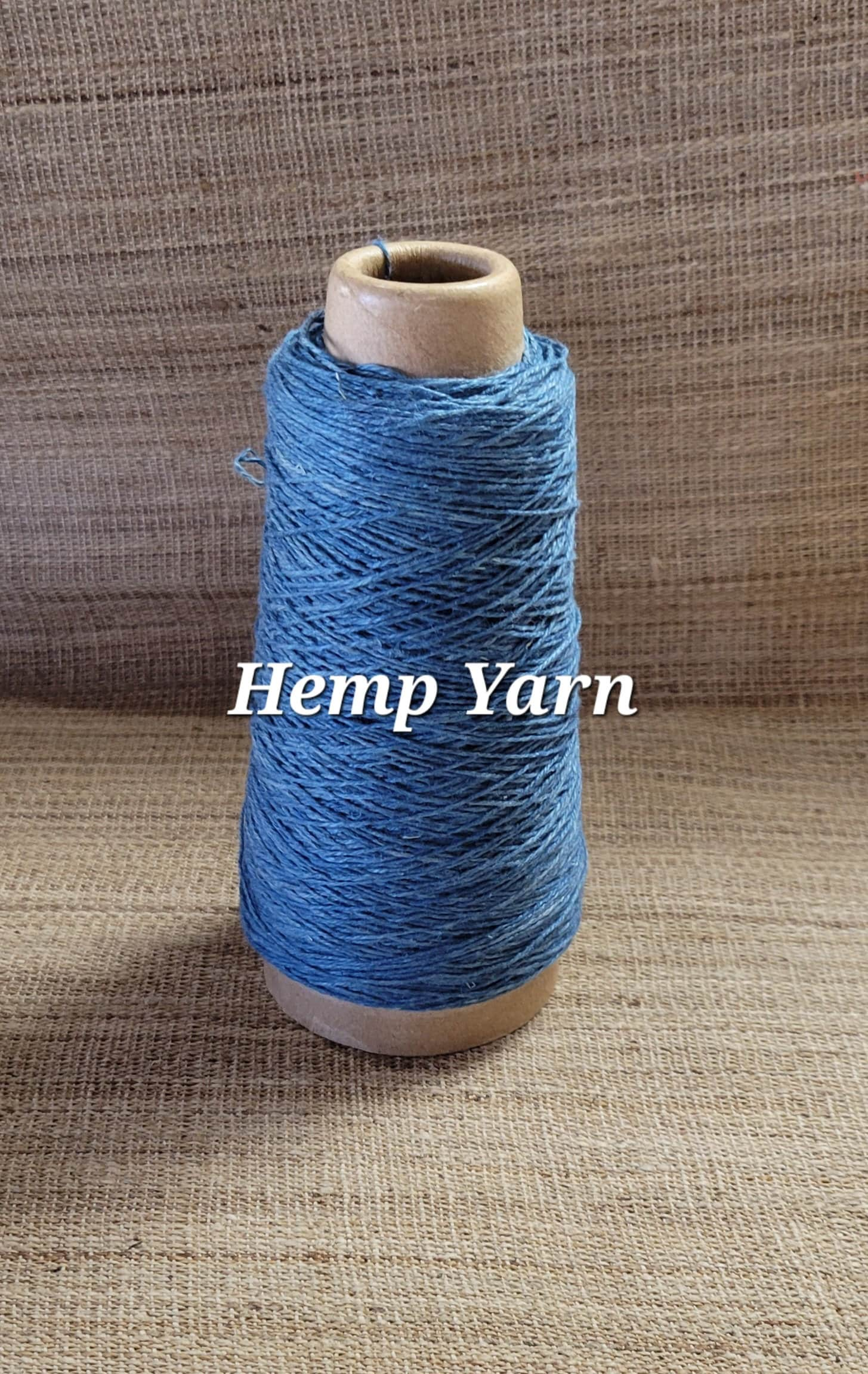 Blue Hemp 100% 3-ply Yarn 250 Yards Natural Fine Twine Great for Kitting, Crochet, Craft, Fiber Arts