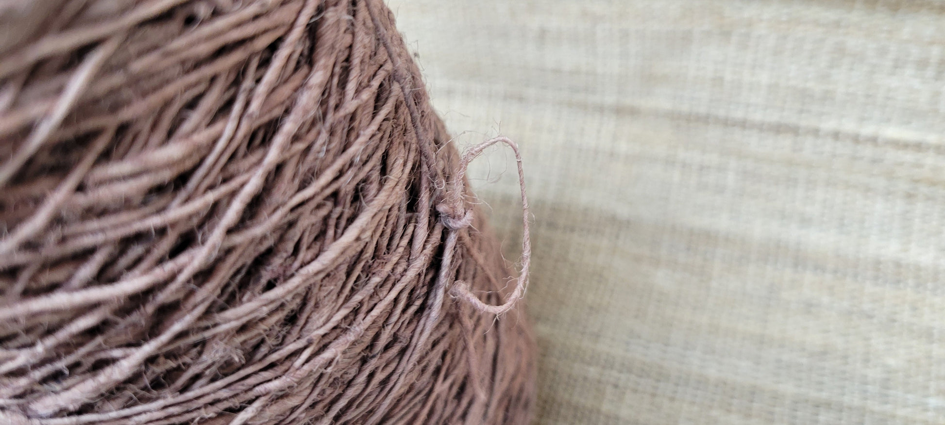 Nettle Yarn - Dyed Black Walnut & Madder - Hand Spun. Red / Brown. Great for Kitting, Crochet, Weaving, Craft, Fiber Arts