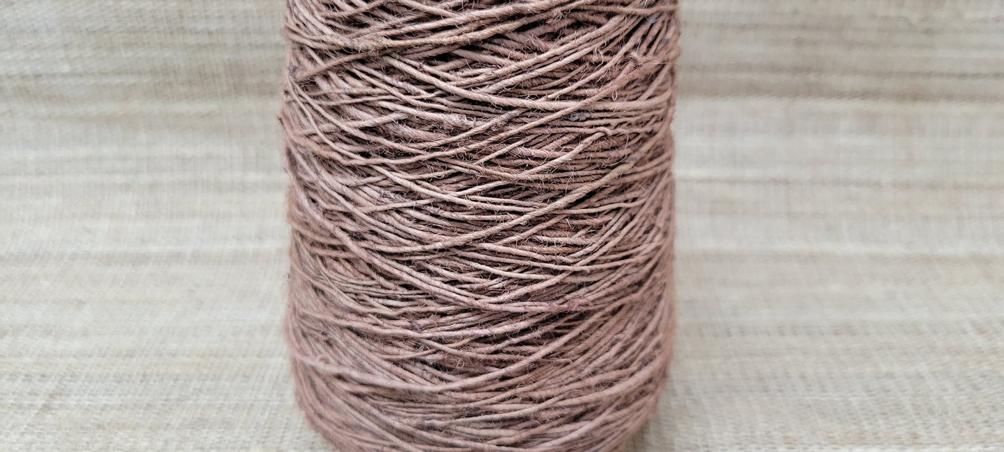 Nettle Yarn. Dyed Black Walnut & Madder - Hand Spun. Red - Brown. Great for Kitting, Crochet, Weaving, Craft, Fiber Arts