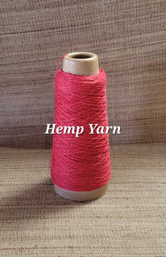 Red Hemp 100% 2-ply Yarn 250 Yards Natural Fine Twine Great for Kitting, Crochet, Craft, Fiber Arts