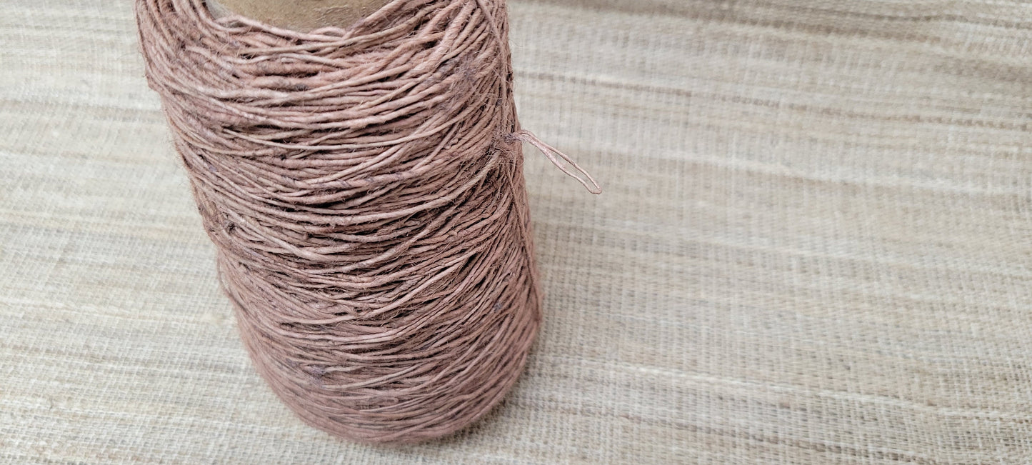 Nettle Yarn. Dyed Black Walnut & Madder - Hand Spun. Red - Brown. Great for Kitting, Crochet, Weaving, Craft, Fiber Arts