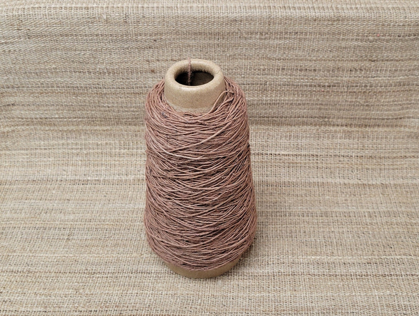 Nettle Yarn. Dyed Black Walnut & Madder - Hand Spun. Red - Brown. Great for Kitting, Crochet, Weaving, Craft, Fiber Arts