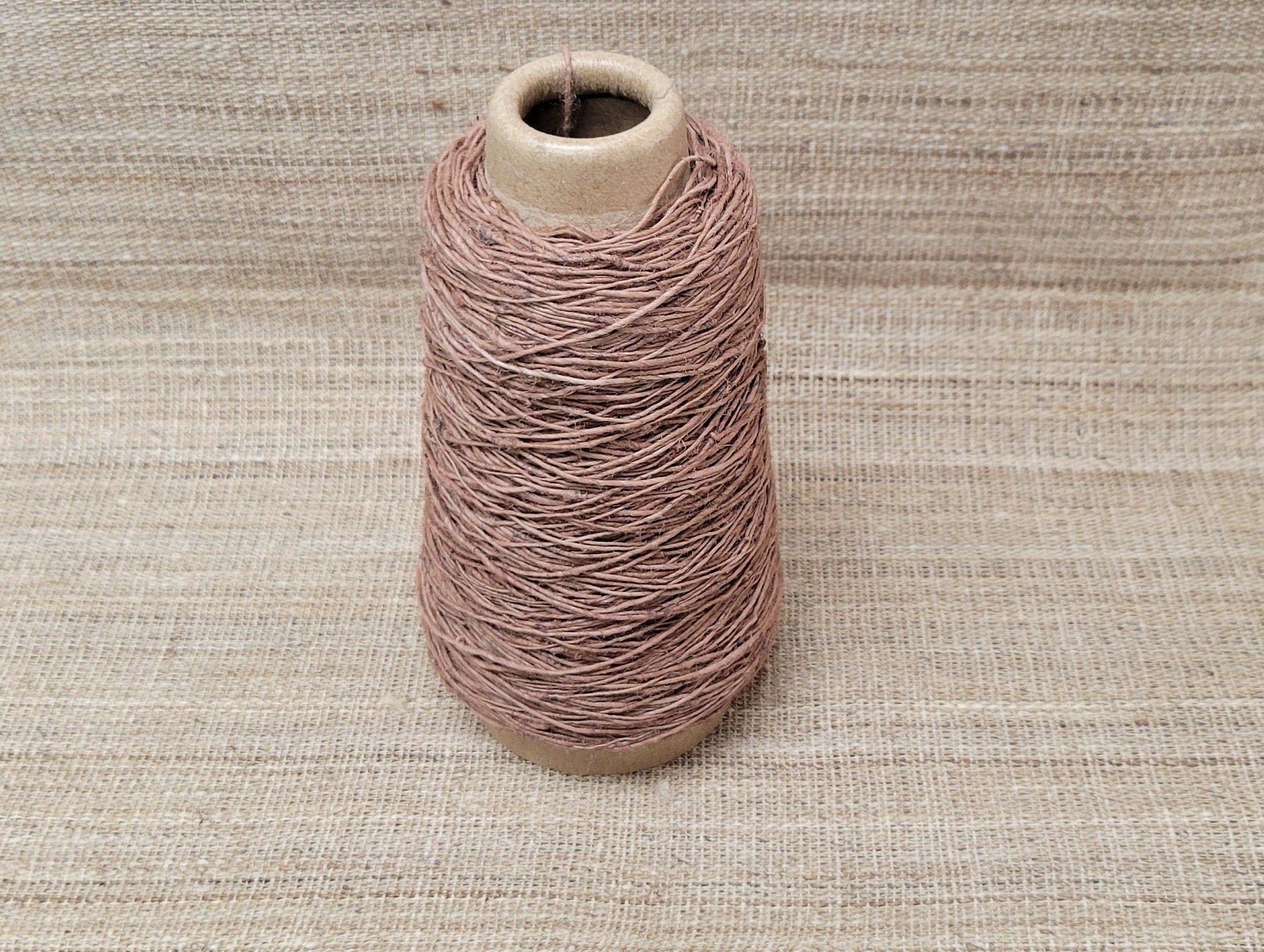 Nettle Yarn. Dyed Black Walnut & Madder - Hand Spun. Red - Brown. Great for Kitting, Crochet, Weaving, Craft, Fiber Arts