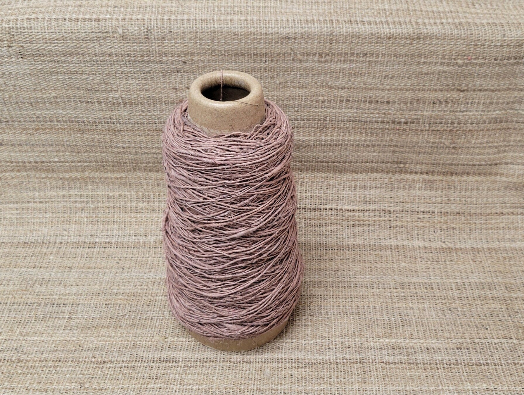 Nettle Yarn - Dyed Black Walnut & Madder - Hand Spun. Red / Brown. Great for Kitting, Crochet, Weaving, Craft, Fiber Arts