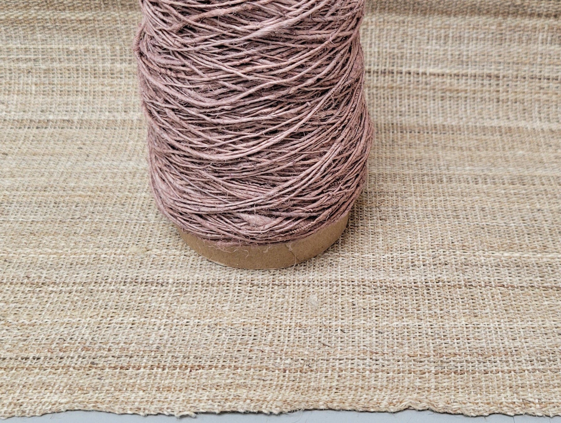 Nettle Yarn - Dyed Black Walnut & Madder - Hand Spun. Red / Brown. Great for Kitting, Crochet, Weaving, Craft, Fiber Arts