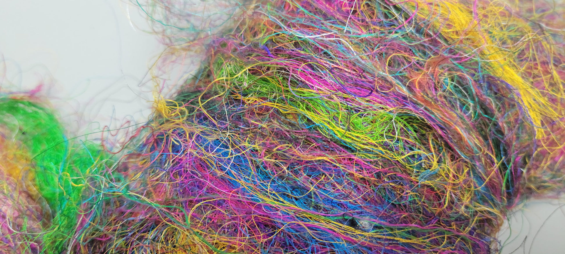 Reclaimed Silk Thread Bundle. 1 ounce. Multi-Colored Loose Threads. 2nd Chance Fibers.