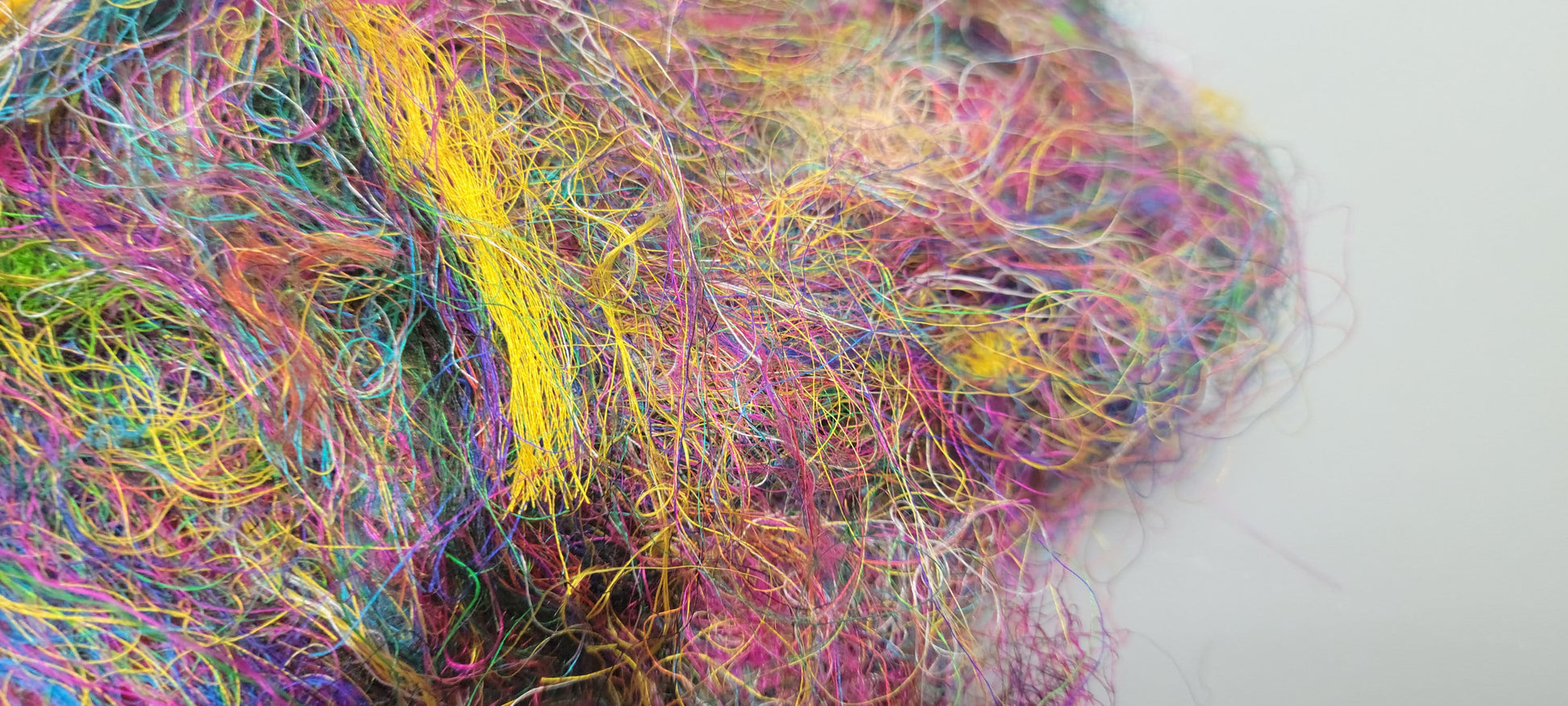 Reclaimed Silk Thread Bundle. 1 ounce. Multi-Colored Loose Threads. 2nd Chance Fibers.