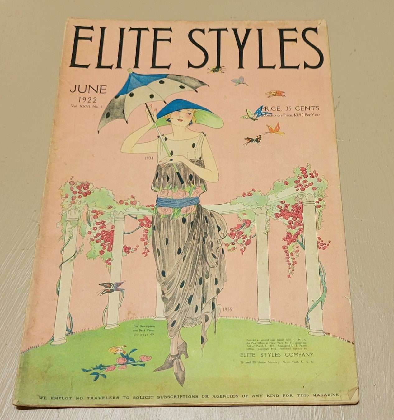 1922 Elite Styles June Original Dressmaker Tailor Fashion Public Catalog Ladies