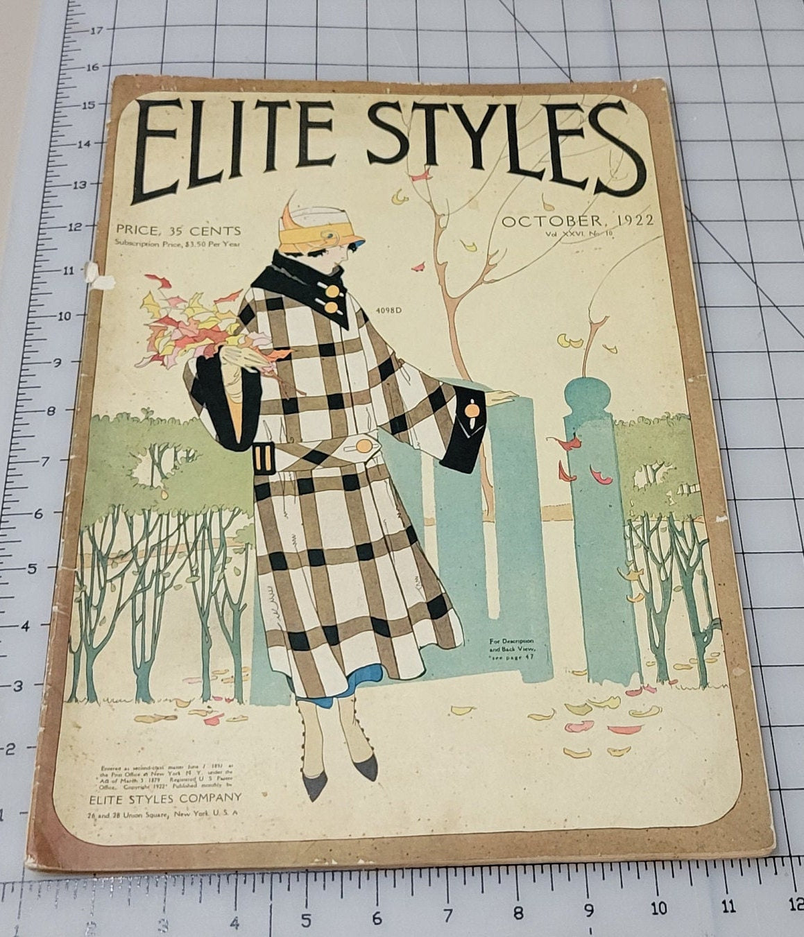 1922 Elite Styles October Original Dressmaker Tailor Fashion Catalog Ladies