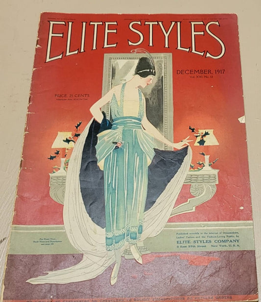 1917 Elite Styles Original December Dressmaker Tailor Fashion Catalog Ladies