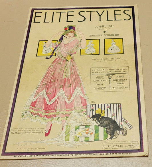 1915 Elite Styles April Original Dressmaker Tailor Fashion Catalog Ladies