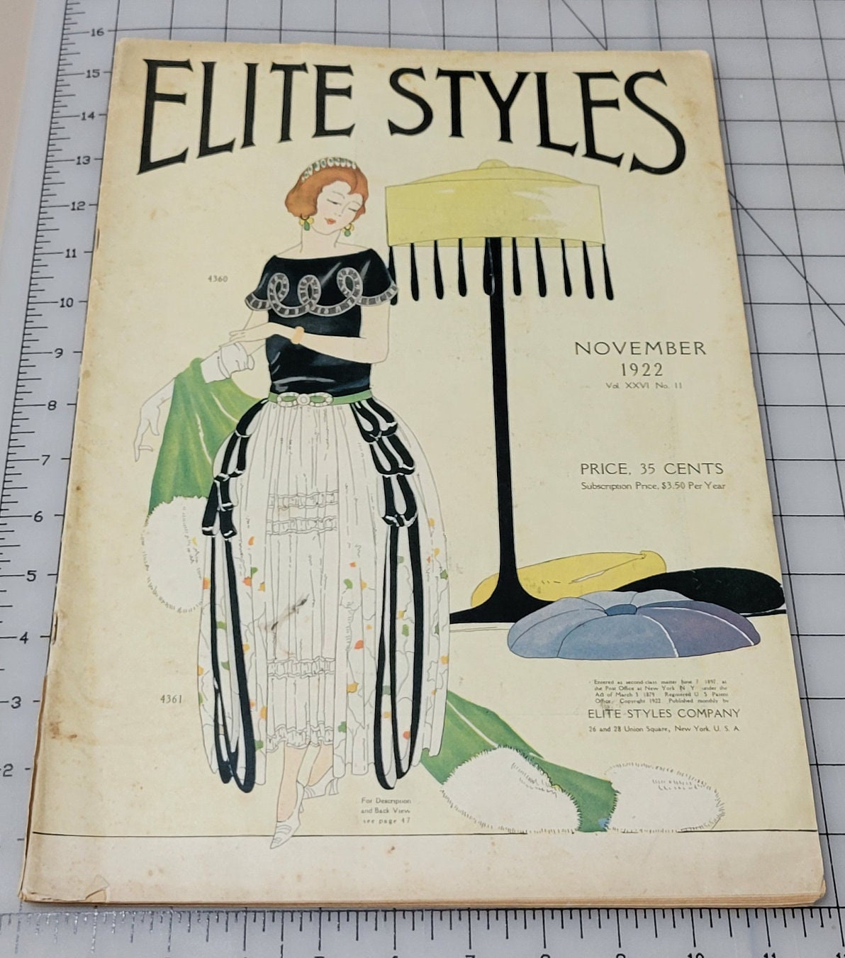 1922 Elite Styles November Original Dressmaker Tailor Fashion Catalog Ladies