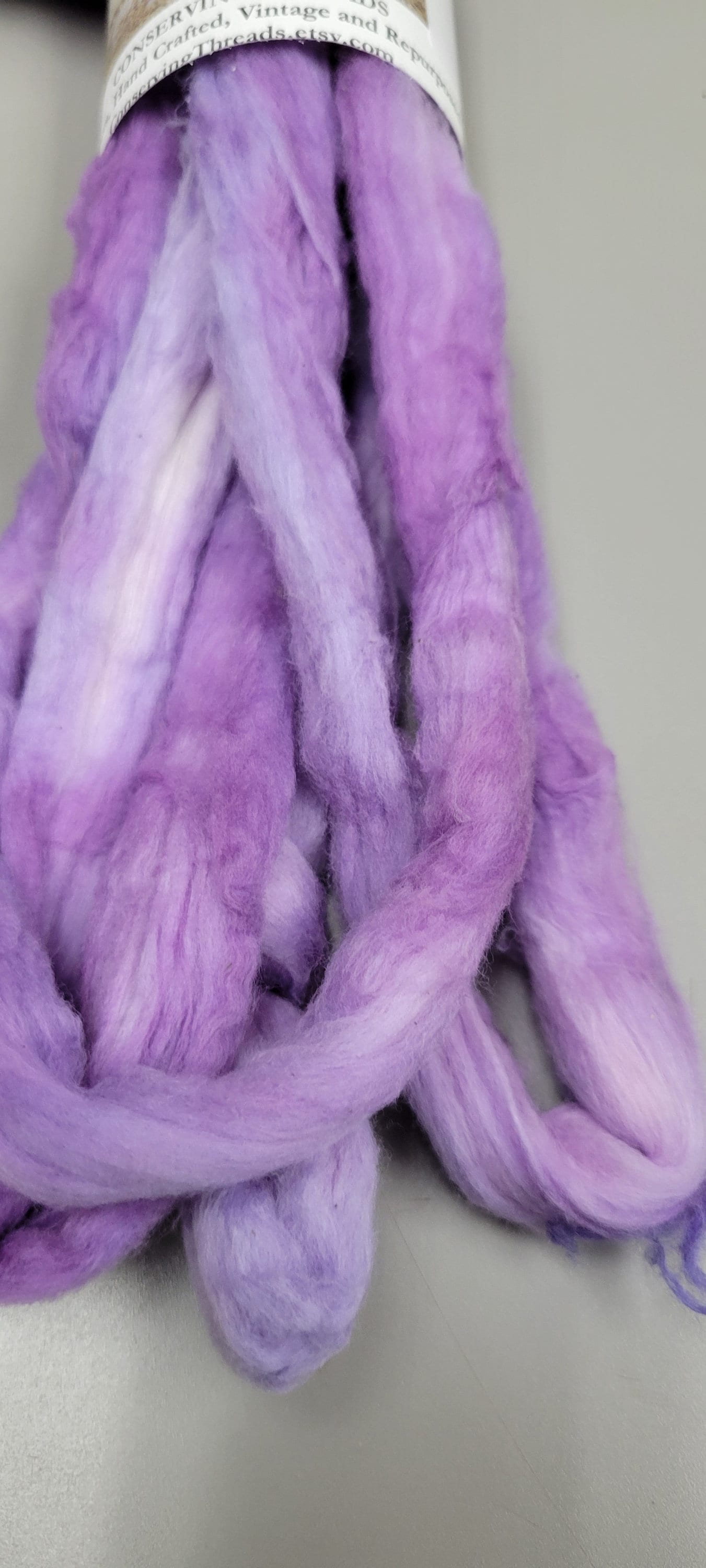 Cotton Sliver, 1/2 oz (0.5 ounce), Purple (Pinkish) USA Grown Acala Cotton Sliver, Hand Dyed. Spin Cotton!!! Crafts and Fiber Arts