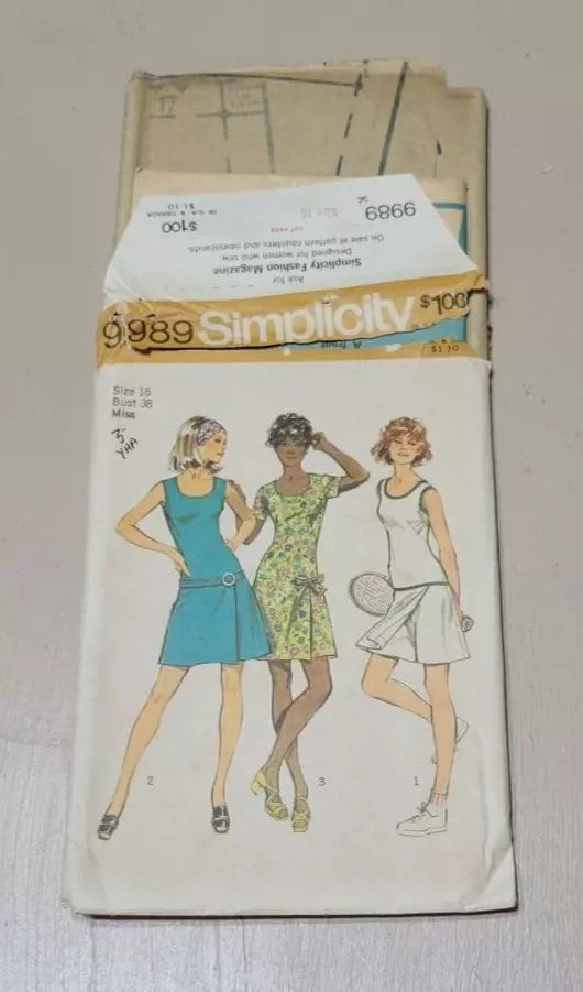 1970s Simplicity Pattern Lot 4 Swimsuit Sports Bellbottoms Miss Knit Stretch