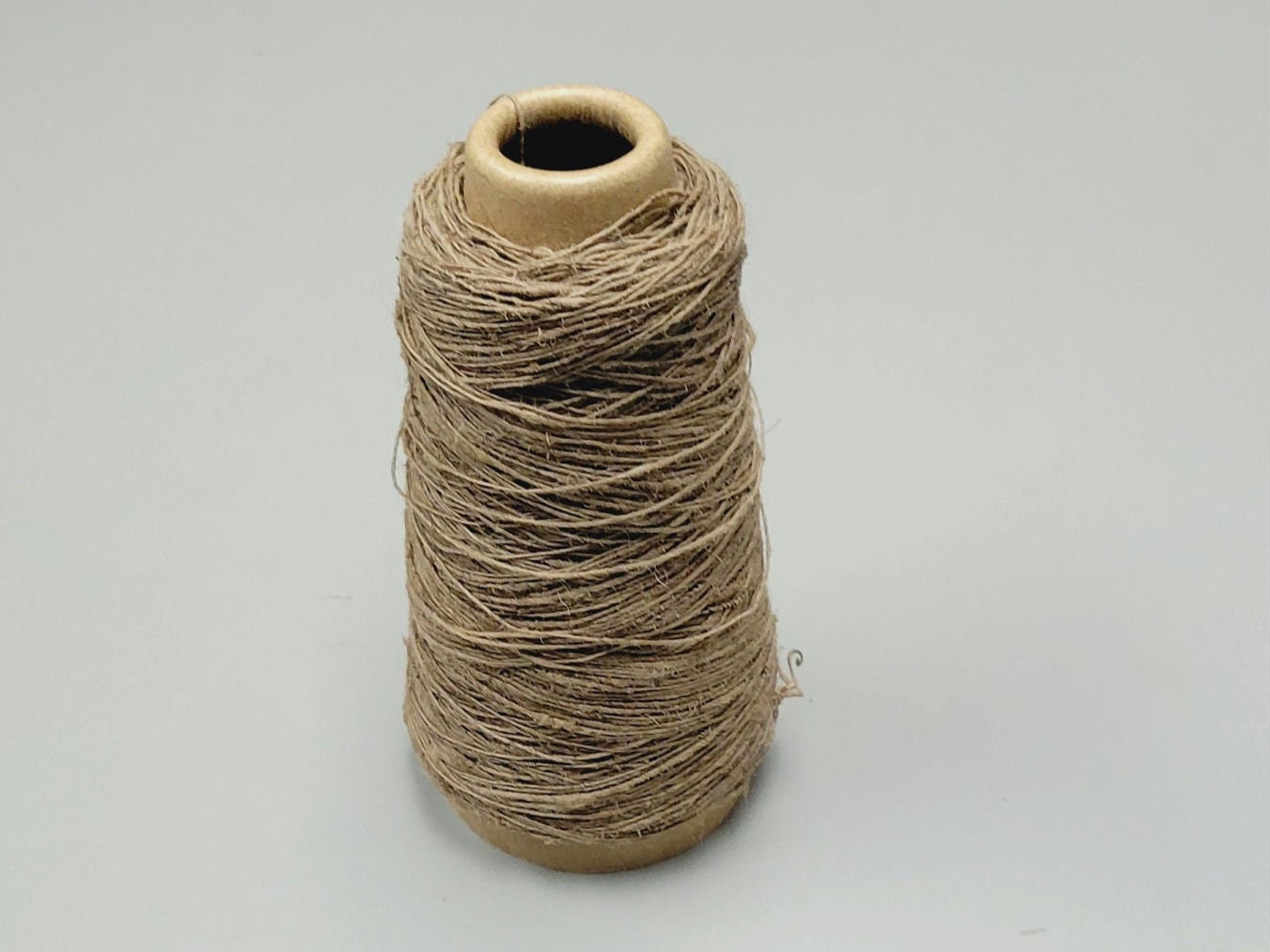 Nettle Handspun Yarn. Single Ply. Dyed Brown Using Black Walnuts - Hand Spun Skein Natural. Great for Kitting, Crochet, Weaving, Slow Stitch