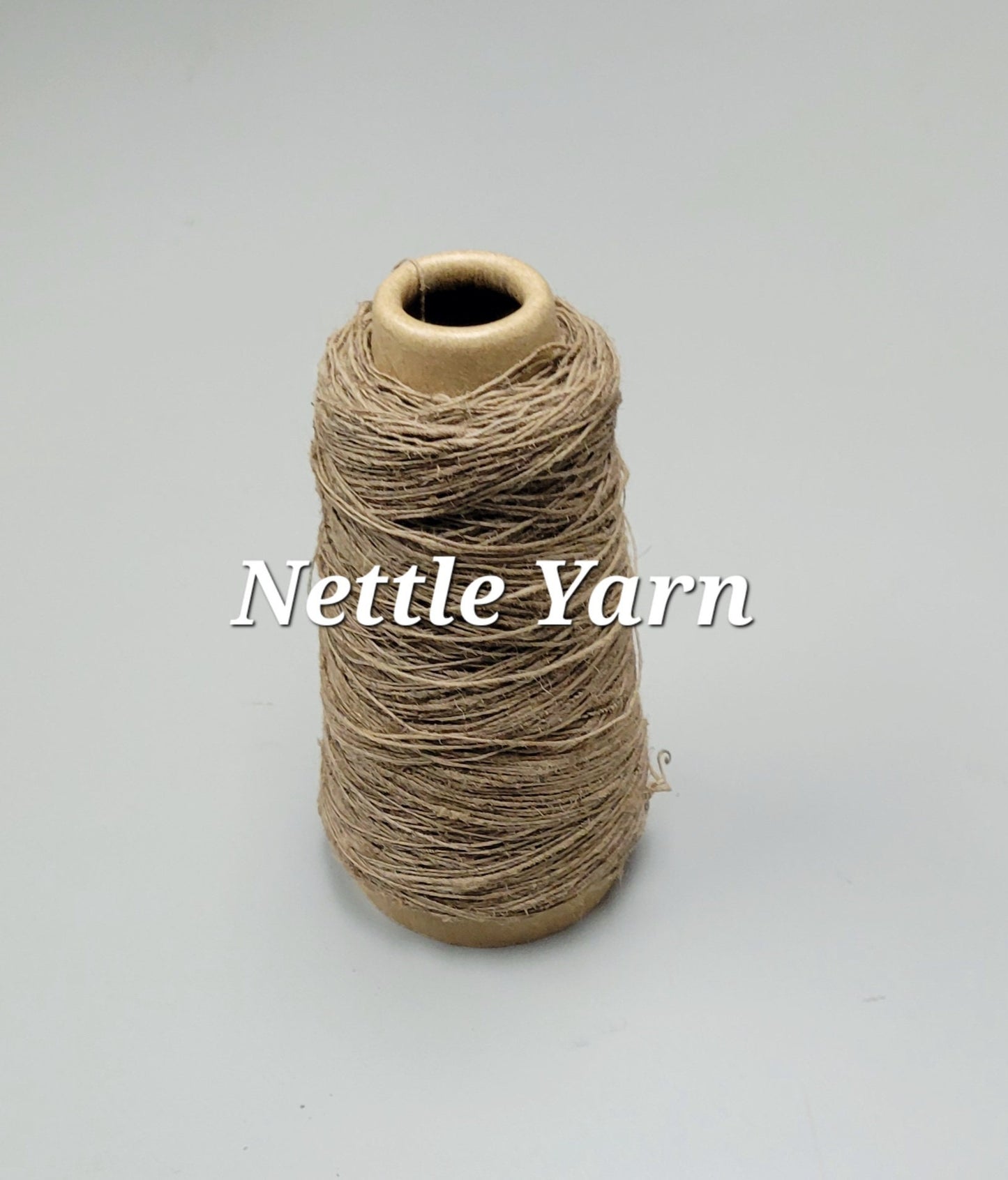 Nettle Handspun Yarn. Single Ply. Dyed Brown Using Black Walnuts - Hand Spun Skein Natural. Great for Kitting, Crochet, Weaving, Slow Stitch