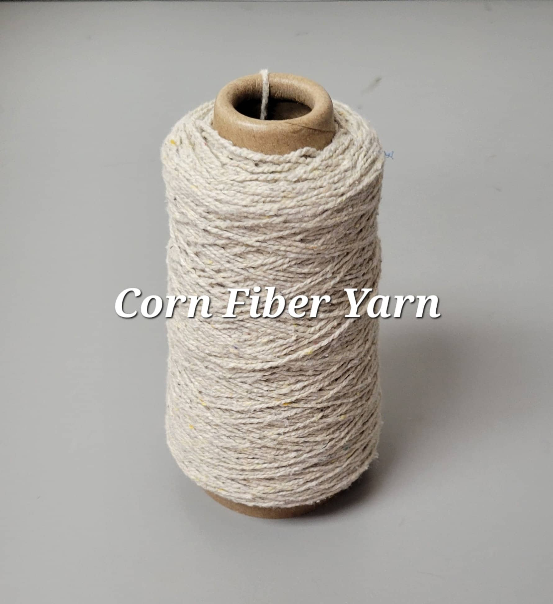 Corn Yarn, 250 Yards. Natural. Fingering Weight. Great for Kitting, Crochet, Weaving, Craft, Fiber Arts, Slow Stitching.