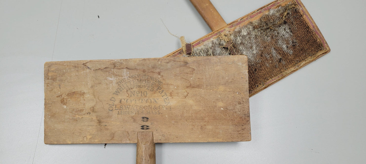 Vintage Pair Hand Carders for Combing Cotton from L. S. Watson & Co.