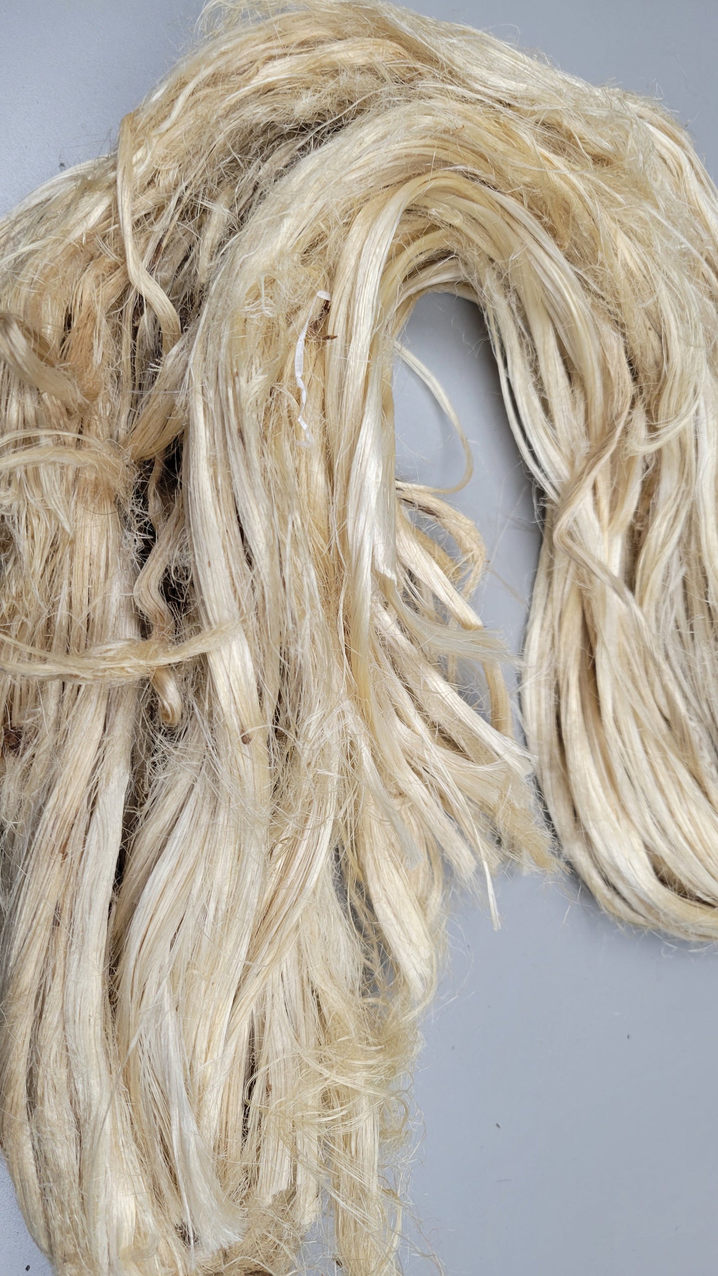 Corn Long Fiber Bundle. Natural Semi-Combed Fiber. 1 ounce.