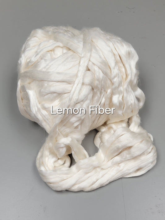 Lemon Fiber (RCFs). 1 ounce. Combed Sliver.