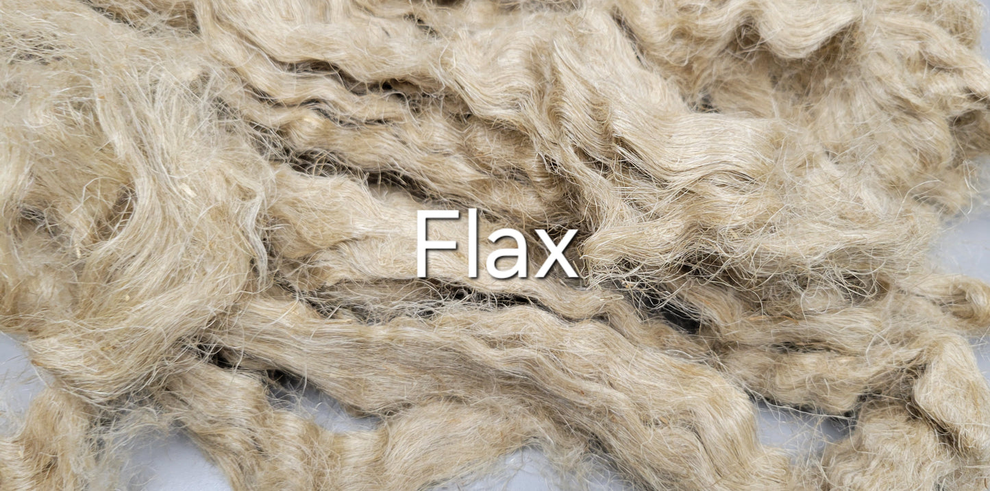 Flax Fiber Natural Top Sliver. 2 oz.