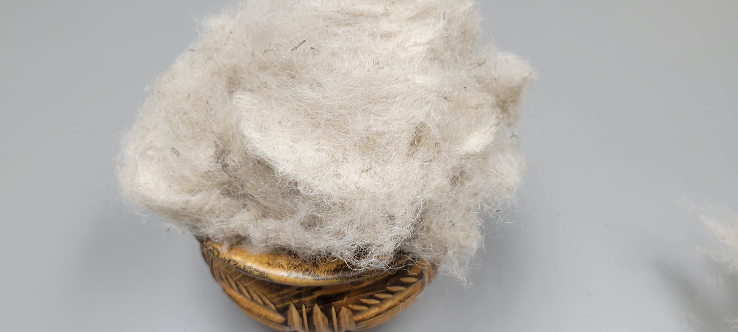 Nettle Fiber. Degummed, Uncarded 'Cottonized' Fiber. 1 oz.