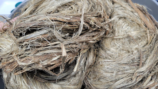 Kenaf Long Fiber Bundle. Natural Semi-Combed Fiber. 1 ounce.