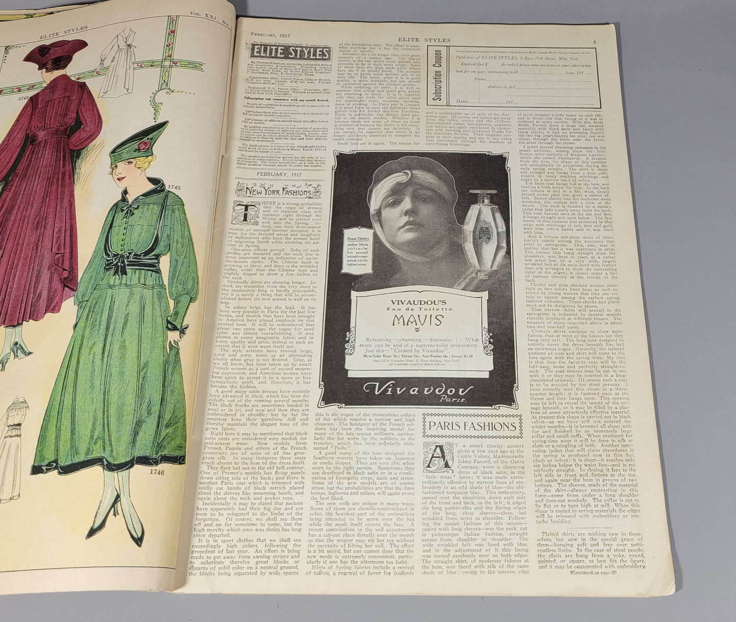 Elite Styles 1917 February Dressmaker Tailor Fashion Catalog Ladies